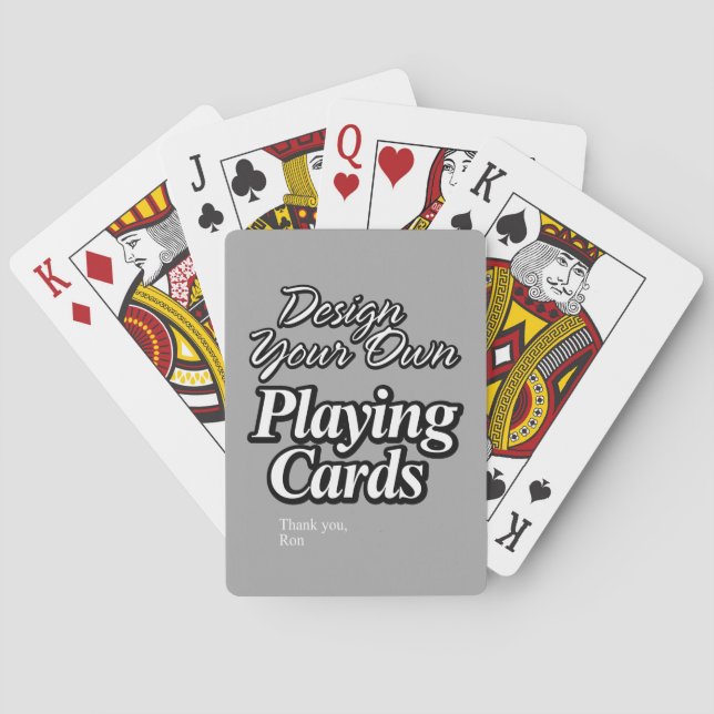 Jeu De Cartes Concevez vos propres cartes de jeu (dos)