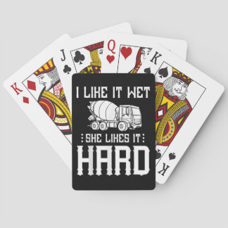 Jeu De Cartes Concret Finisher Travailleur Cement Mixer Conducte