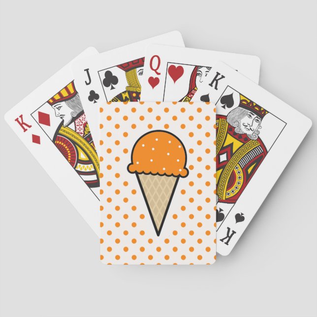 Jeu De Cartes Cône de glace orange (dos)