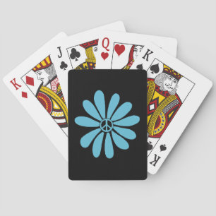 Jeu De Cartes Connexion Hippie Flower Power Peace à Aqua