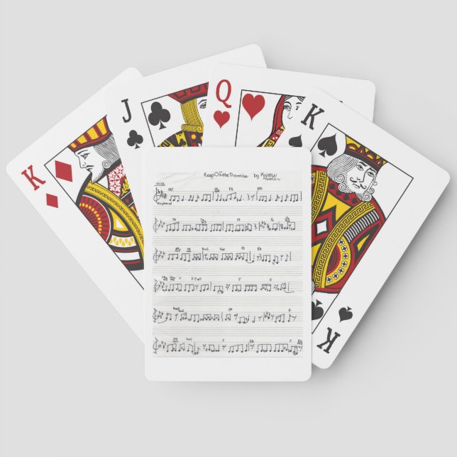 Jeu De Cartes Conserver de la promesse Feuille manuscrite Carte  (dos)
