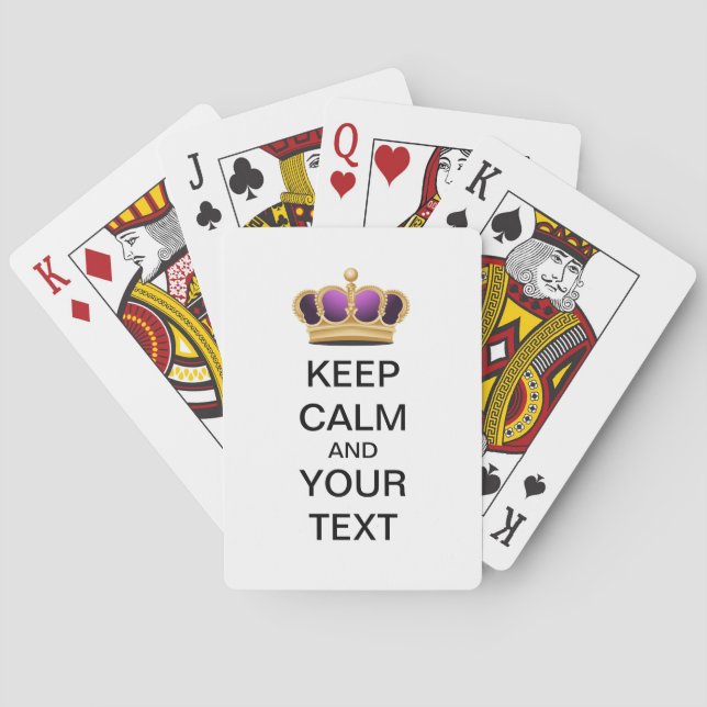 Jeu De Cartes Conserver le calme et votre texte (dos)