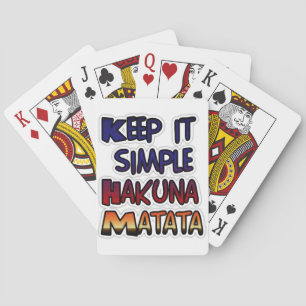 Jeu De Cartes Conserver Simple Hakuna Matata Art Print