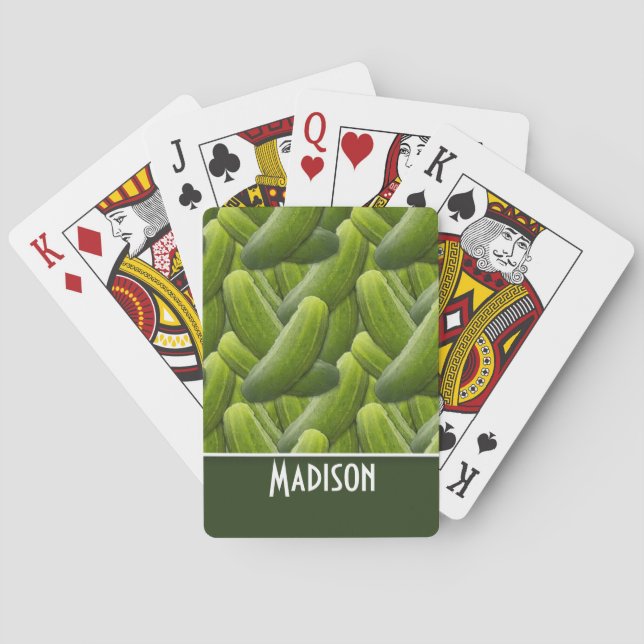 Jeu De Cartes Conserves au vinaigre ; Motif de conserves au (dos)