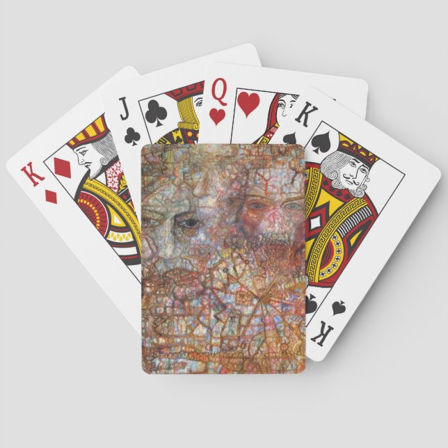 Jeu De Cartes Contenances : Deux visages (par Pavel Filonov) (dos)