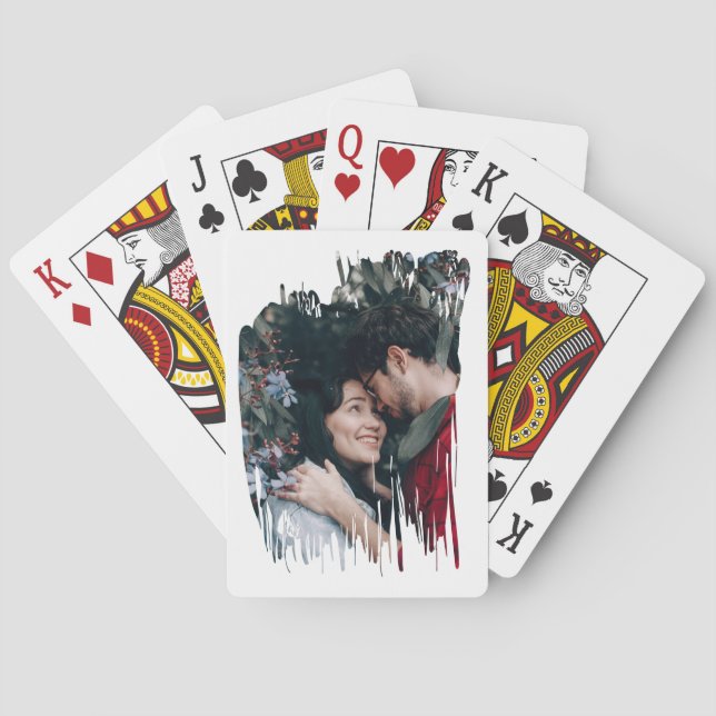 Jeu De Cartes contour de brosse Heureuse Sainte-Valentin photo p (dos)