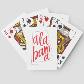 Jeu De Cartes Contour d'état de l'Alabama