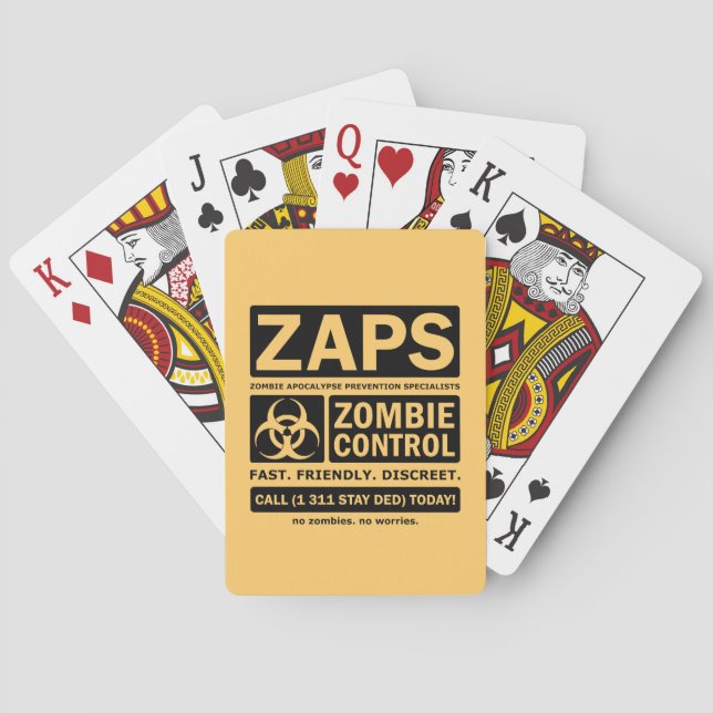 Jeu De Cartes Contrôle de zombie (dos)