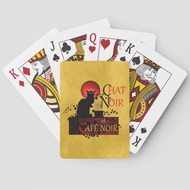 Jeu De Cartes Conversation Noir et Café Noir (dos)