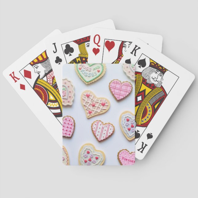Jeu De Cartes Cookies en forme de cœur pour la Saint-Valentin   (dos)