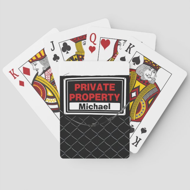 Jeu De Cartes Cool Fun Personnalisé Unique Monogramme Grand Cade (dos)