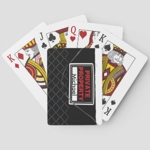 Jeu De Cartes Cool Fun Personnalisé Unique Monogramme Grand Cade