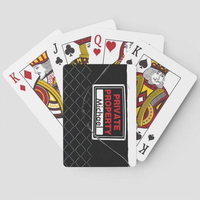 Jeu De Cartes Cool Fun Personnalisé Unique Monogramme Grand Cade (dos)