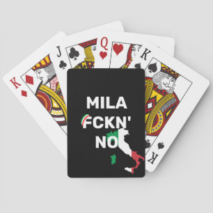 Jeu De Cartes Cool MILANO - Mila Fckn Non avec drapeau