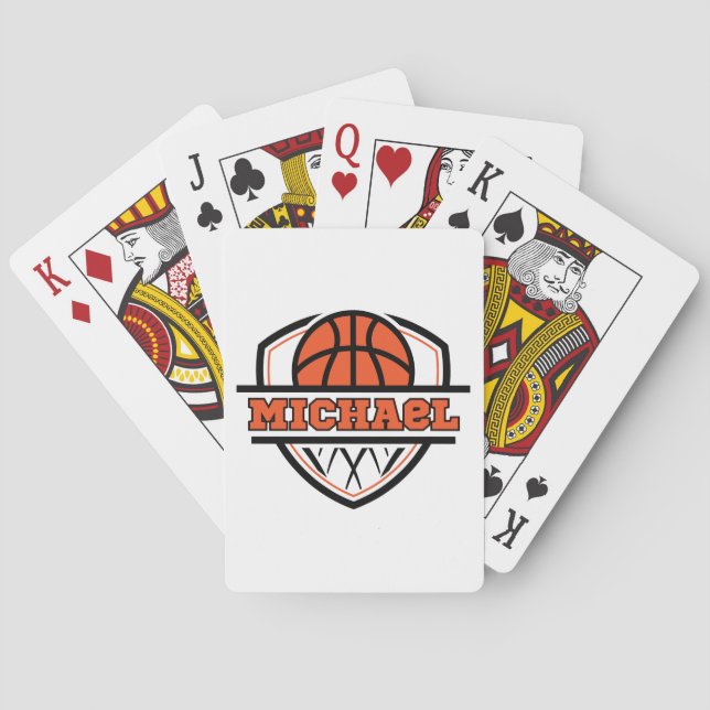 Jeu De Cartes Cool Orange Black Basketball Sports (dos)