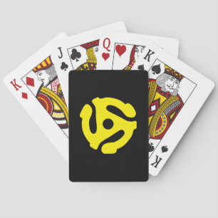 Jeu De Cartes COOL Retro Vintage Jaune 45 DJ