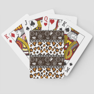 Jeu De Cartes Copie africaine avec le motif de peau de guépard