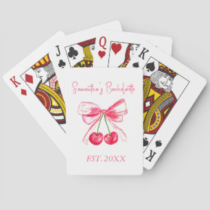 Jeu De Cartes Coquette Pink Bow Cerise Bachelorette Party