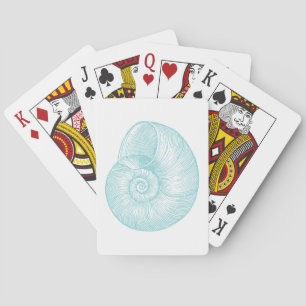 Jeu De Cartes Coquillage marin Vintage nautique