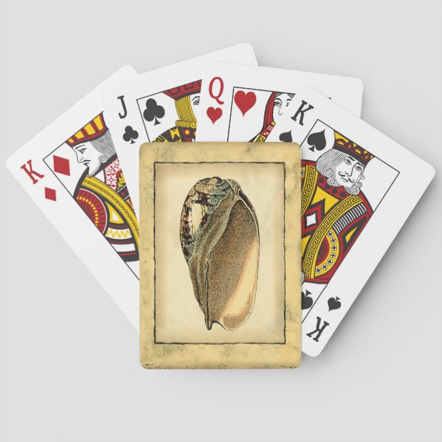 Jeu De Cartes Coquillage Vintage rustique (dos)