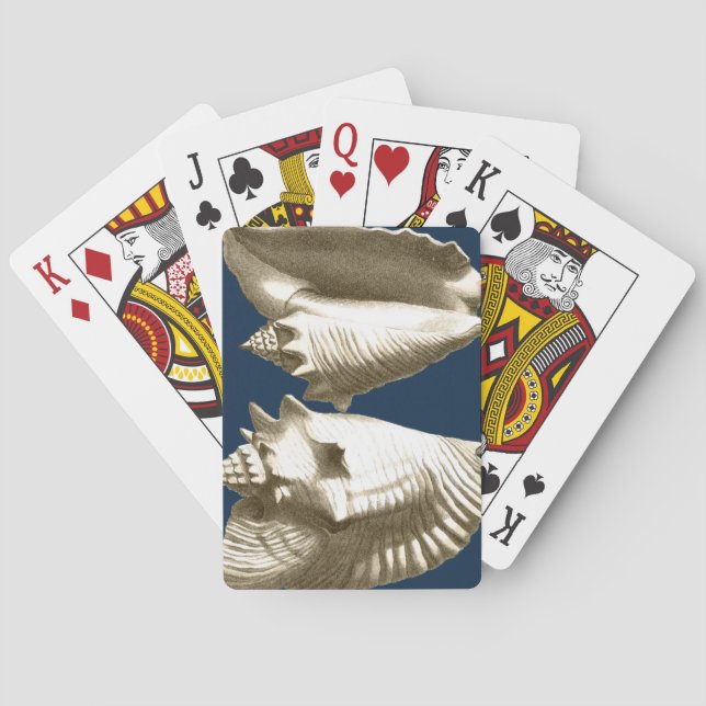Jeu De Cartes Coquillages de conque de sépia (dos)