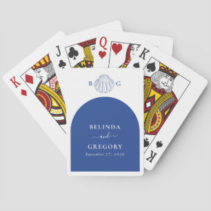 Jeu De Cartes Coquilles Saint-Jacques Bleues Mariage sur la Plag