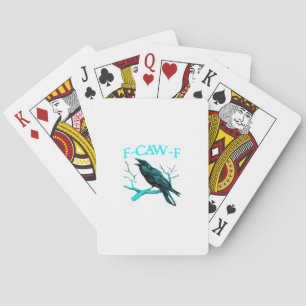 Jeu De Cartes Corbeau F-Caw-F Drôle D'oiseau Rétro