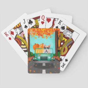 Jeu De Cartes Corgi Dog Citrouille Automne