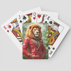Jeu De Cartes Costume de pastèque de lion mignon de fantaisie
