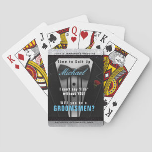Jeu De Cartes Costume d'invitation Groomsman Tuxedo