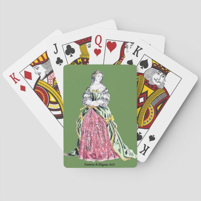 Jeu De Cartes ~ COSTUMES ~ Comtesse de Grignan ~ 1663 ~ (dos)