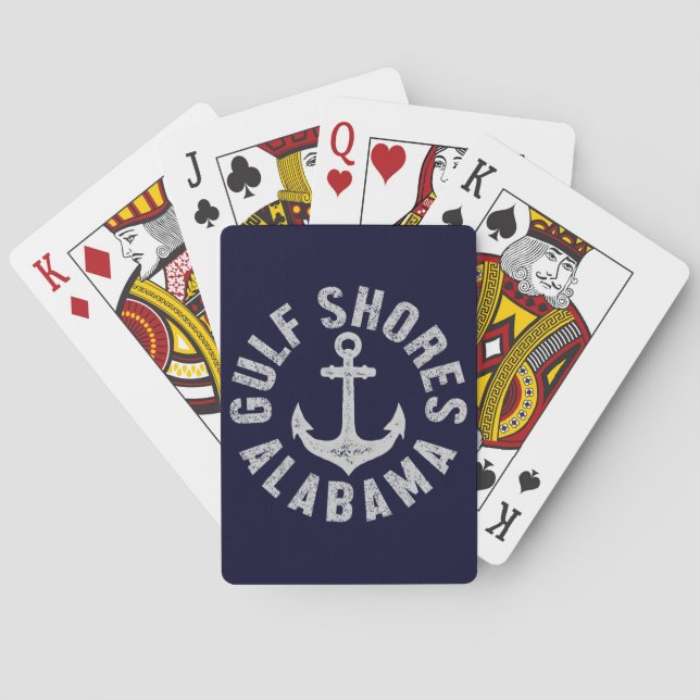 Jeu De Cartes Côte du Golfe, Alabama (dos)
