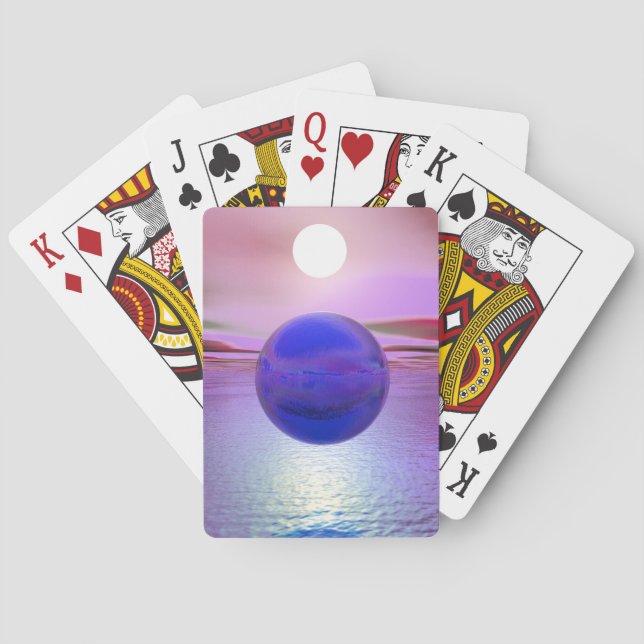 Jeu De Cartes Coucher de soleil bleu (dos)
