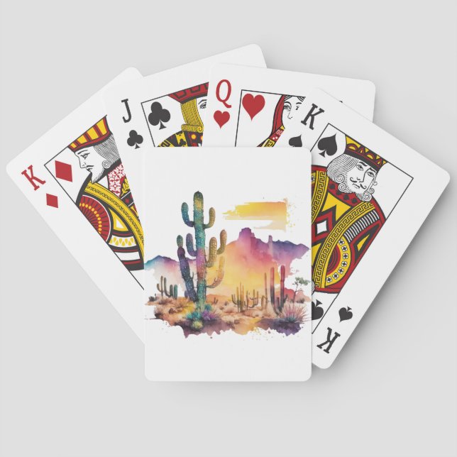 Jeu De Cartes coucher de soleil sur le désert mexicain (dos)