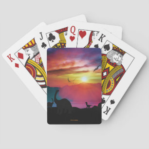 Jeu De Cartes Coucher du soleil de dinosaure
