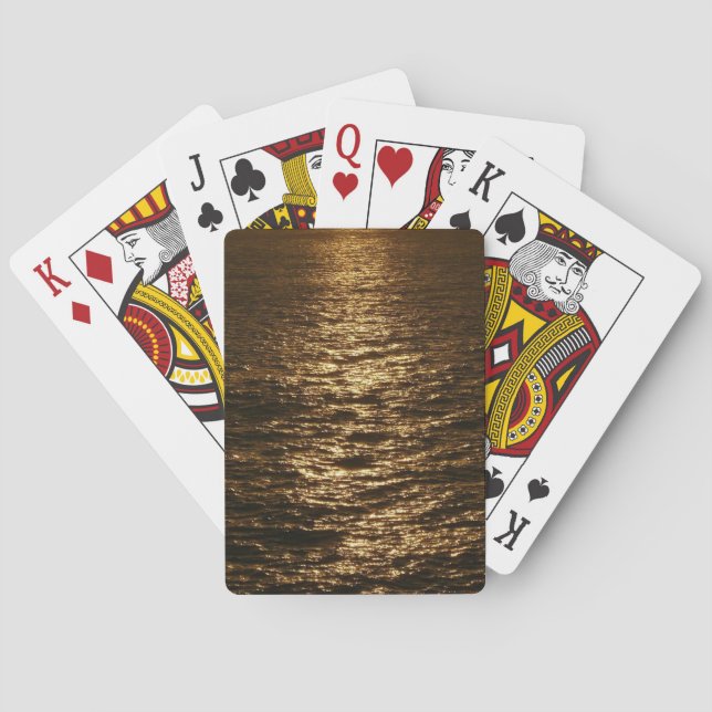 Jeu De Cartes Coucher du soleil sur l'eau Photographie de l'océa (dos)