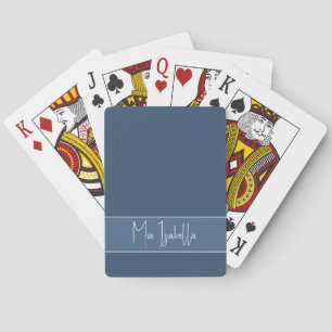 Jeu De Cartes Couleur de tendance Sérieux Nom bleu Lecture Carte