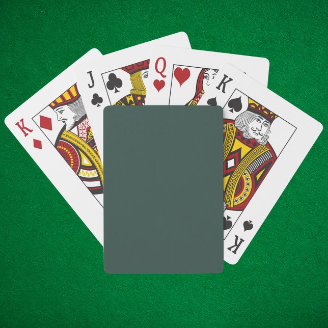 Jeu De Cartes Couleur solide vert chasseur (Créateur téléchargé)