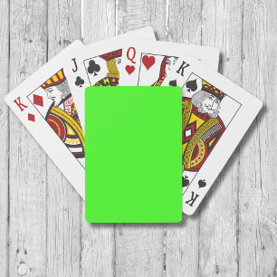 Jeu De Cartes Couleur solide verte néon   Classique