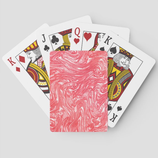 Jeu De Cartes Couleur texture "crème fraise nacrée" (dos)