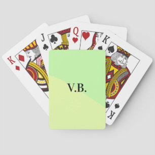 Jeu De Cartes Couleur unie simple ajoutez nom texte monogramme j