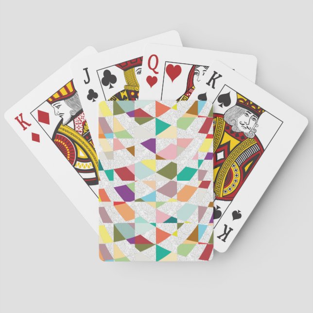 Jeu De Cartes Couleurs Abstraites Damask (dos)