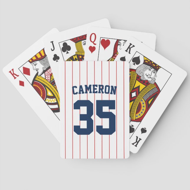 Jeu De Cartes Couleurs entièrement modifiables Bande de baseball (dos)