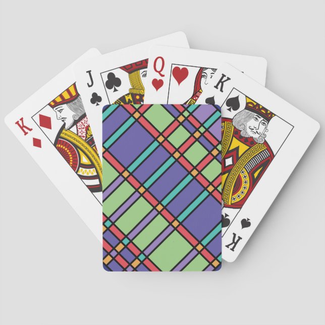 Jeu De Cartes Couleurs Lumineuses De Verre (dos)