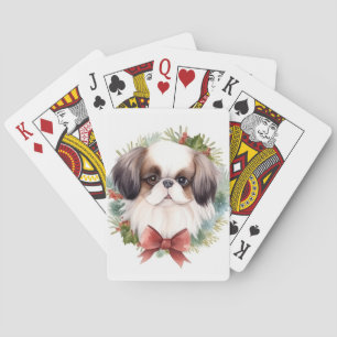 Jeu De Cartes Coupe festive japonaise de germe de Noël