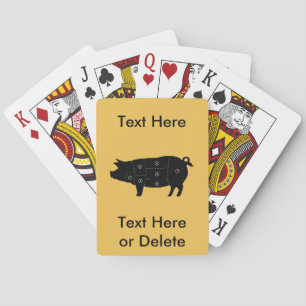 Jeu De Cartes Coupes de viande de porc Cadeaux de boucherie