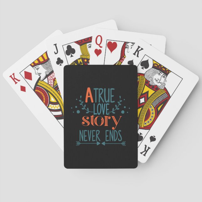 Jeu De Cartes Couple Cadeau Une véritable histoire d'amour (dos)