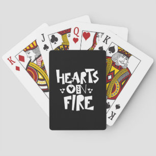 Jeu De Cartes Couple Coeurs D'Art En Feu