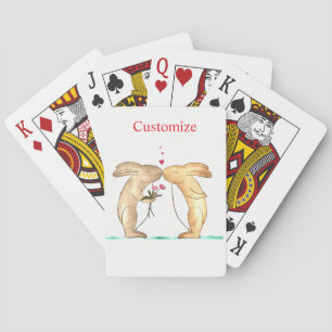 Jeu De Cartes Couple de lapins s'embrassant Thunder_Cove