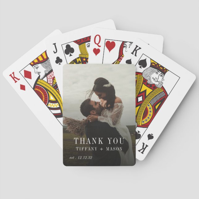 Jeu De Cartes Couples photo Mariages minimes Merci (dos)